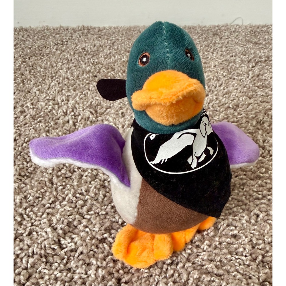 Mallard Duck Plush Kids Small Multi Purple Wings Bandana Excellent 7in